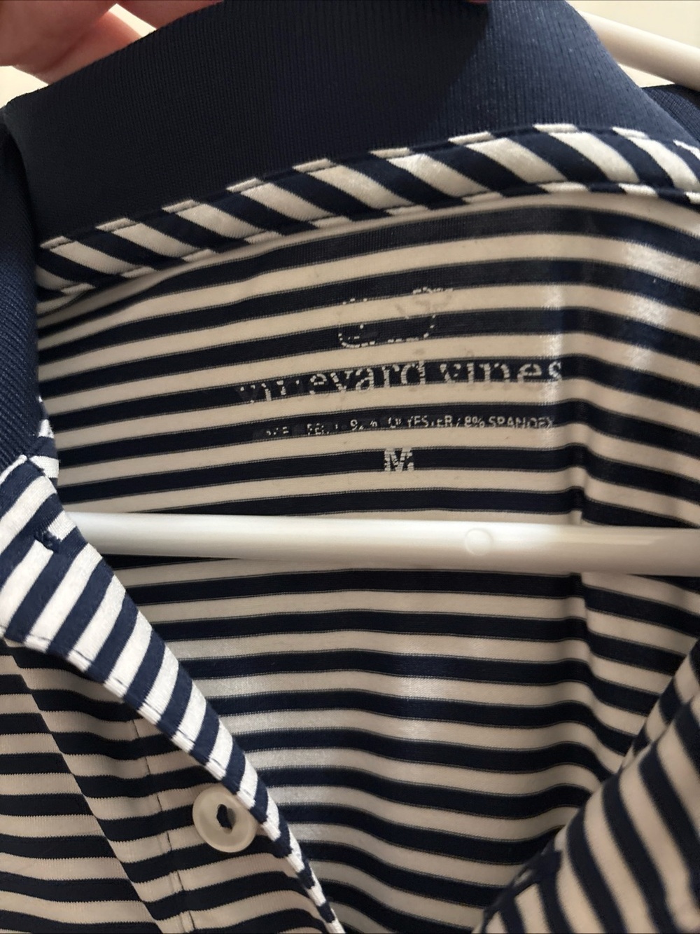 Vineyard Vines Men’s M Performance Polo NFL Dallas Cowboys Blue Stripes Stretch - Picture 3 of 5